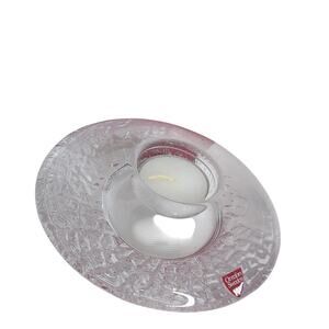 Vintage Orrefors Diskus By Lars Hellstein Crystal Tealight Holder With Box